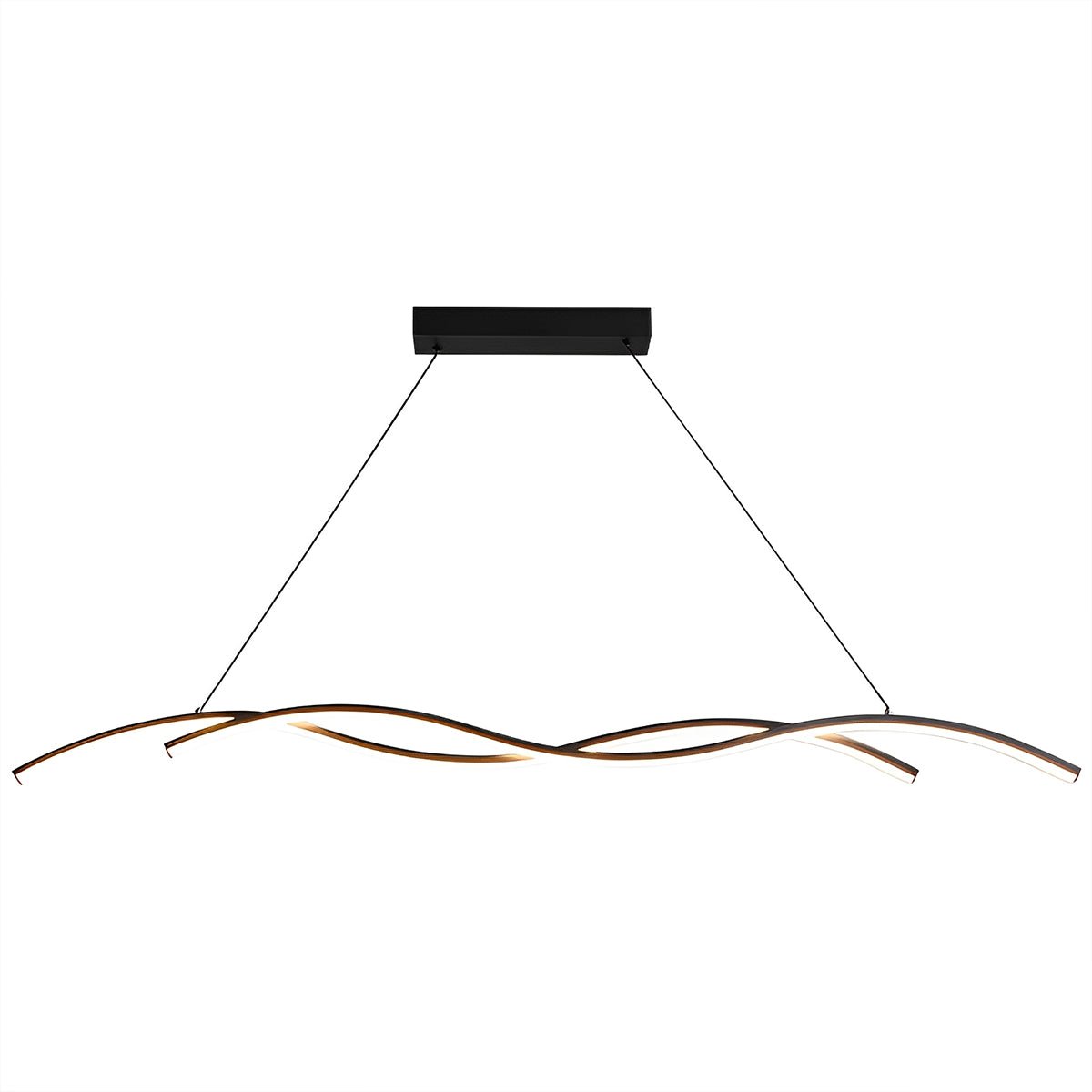 Double Wavy Minimalist LED Creative Modern Chandelier Light - Flyachilles