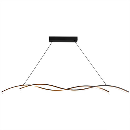 Double Wavy Minimalist LED Creative Modern Chandelier Light - Flyachilles