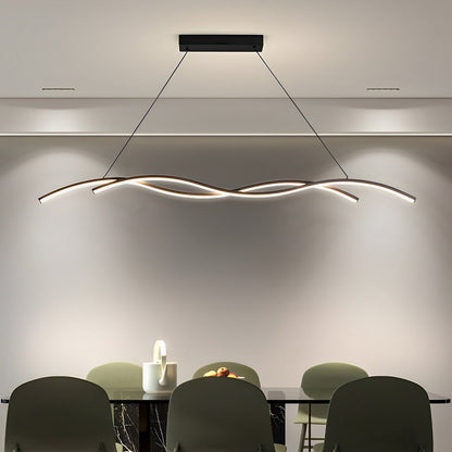 Double Wavy Minimalist LED Creative Modern Chandelier Light - Flyachilles