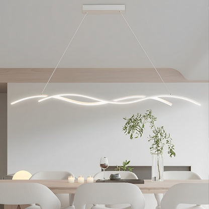 Double Wavy Minimalist LED Creative Modern Chandelier Light - Flyachilles