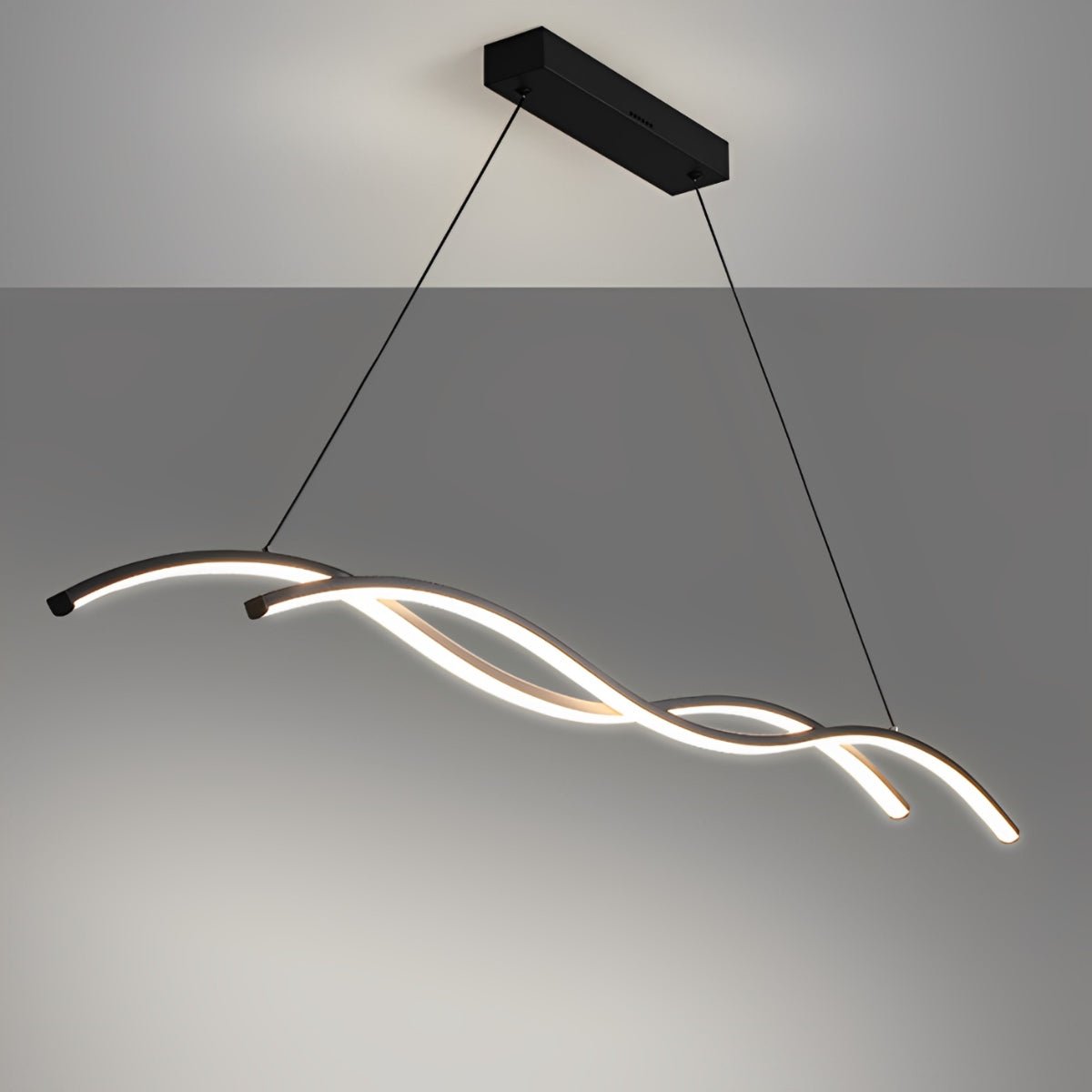 Double Wavy Minimalist LED Creative Modern Chandelier Light - Flyachilles