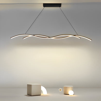 Double Wavy Minimalist LED Creative Modern Chandelier Light - Flyachilles