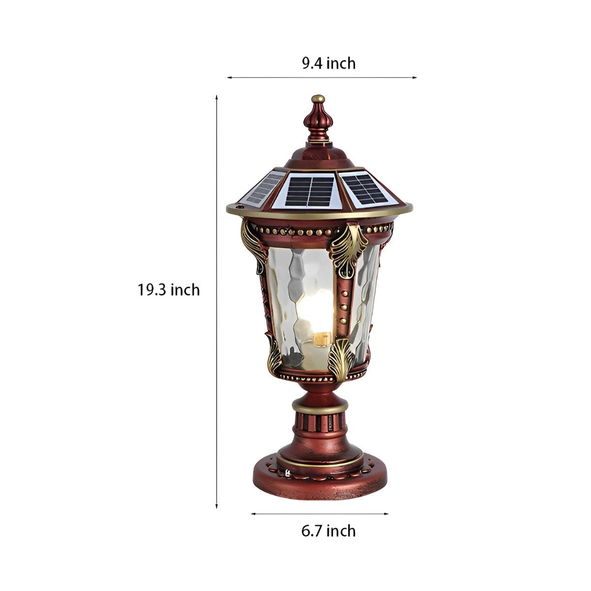 Dual Purpose Aluminum Retro Solar Fence Post Light Entrance Gate - Flyachilles