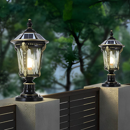 Dual Purpose Aluminum Retro Solar Fence Post Light Entrance Gate - Flyachilles