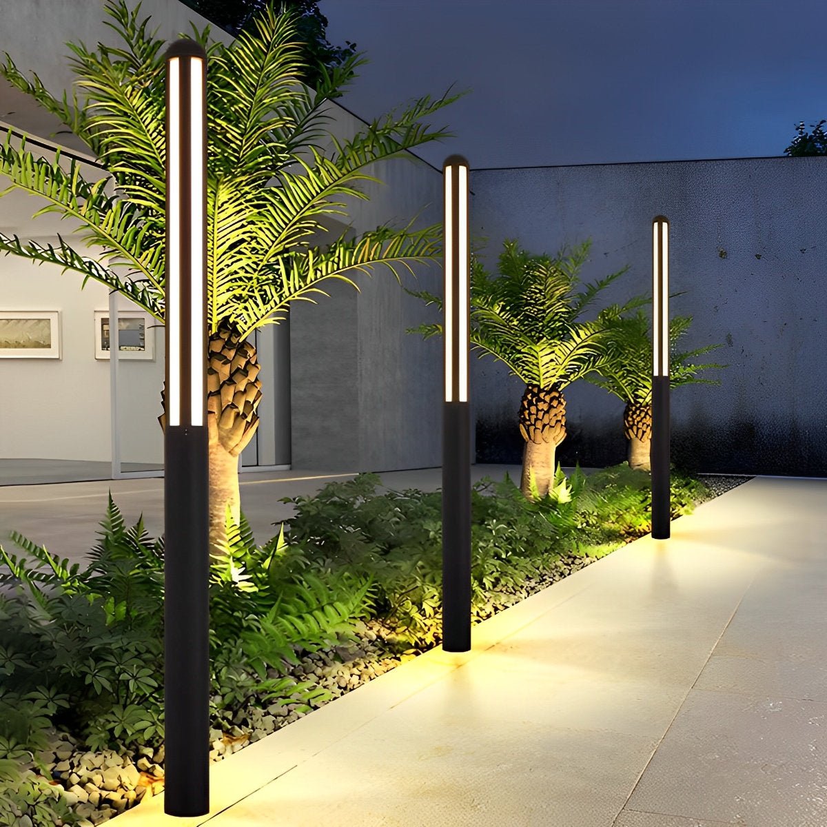 Elegance Minimalist Waterproof LED Black Modern Outdoor Street Lighting - Flyachilles