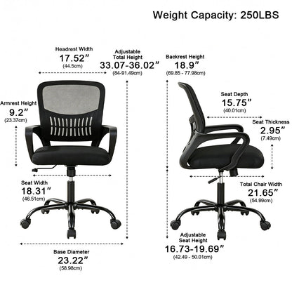 Ergonomic Reclining Office Chair with 350 lbs Capacity - Flyachilles