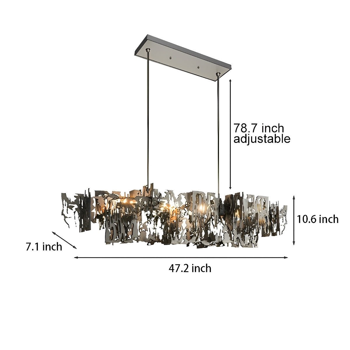 Fantasy Order Vintage Rustic Hollow LED Post - Modern Chandelier Lighting - Flyachilles