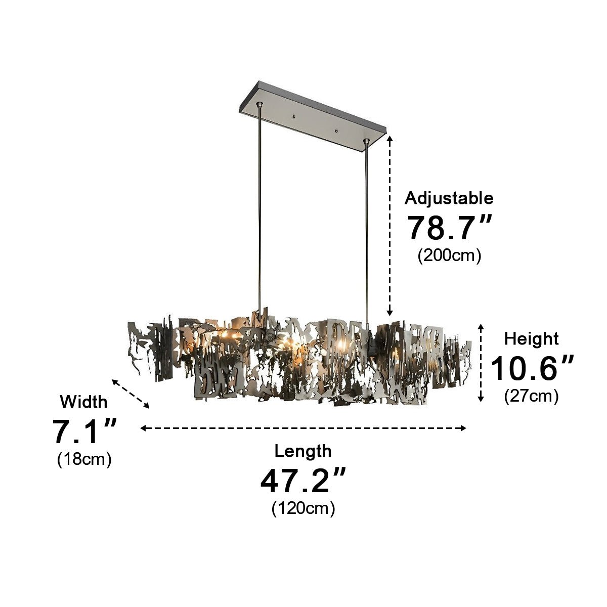 Fantasy Order Vintage Rustic Hollow LED Post - Modern Chandelier Lighting - Flyachilles