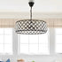 Farmhouse Metal chandelier modern simple hotel Villa long crystal chandelier - Flyachilles