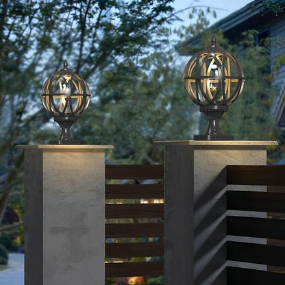 Farmhouse Round Ball Waterproof Outdoor Fence Post Lights - Flyachilles