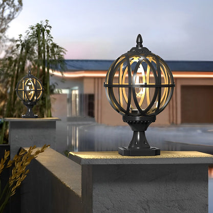 Farmhouse Round Ball Waterproof Outdoor Fence Post Lights - Flyachilles