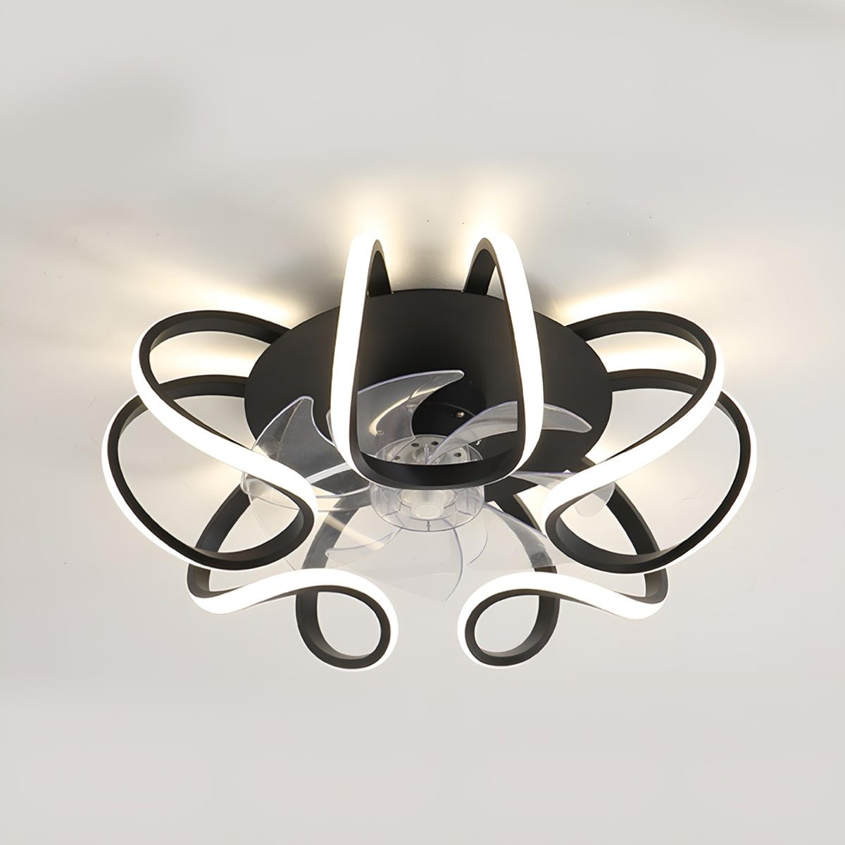 Flower Shaped 3 Step Dimming LED Silent Ceiling Fans Light Chandelier - Flyachilles