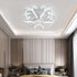 Flower Shaped 3 Step Dimming LED Silent Ceiling Fans Light Chandelier - Flyachilles