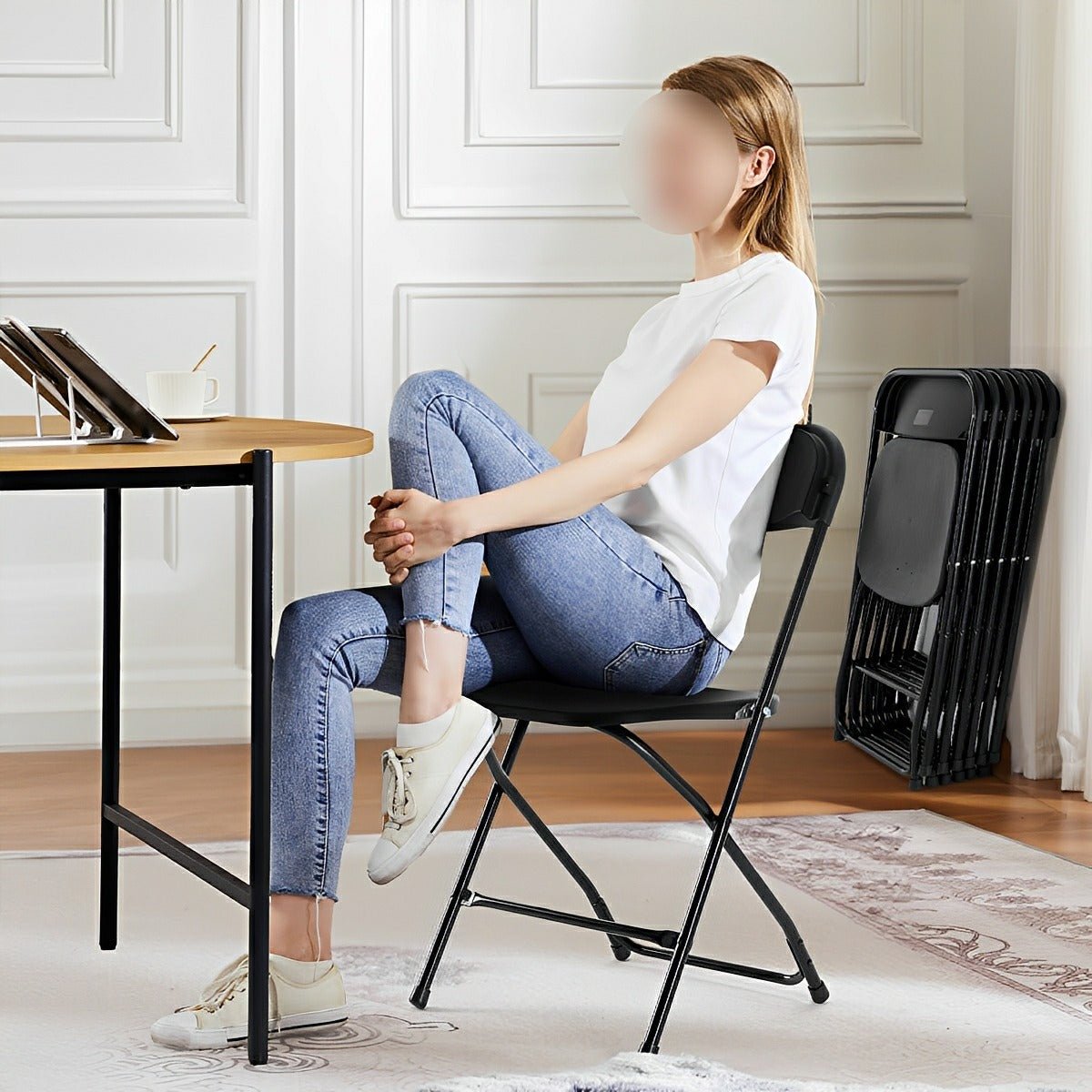 Folding Chair with Cushion – 330 lbs, Lightweight - Flyachilles