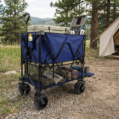 Folding Double - Decker Truck with Brakes Wagon Cart 320L - Flyachilles