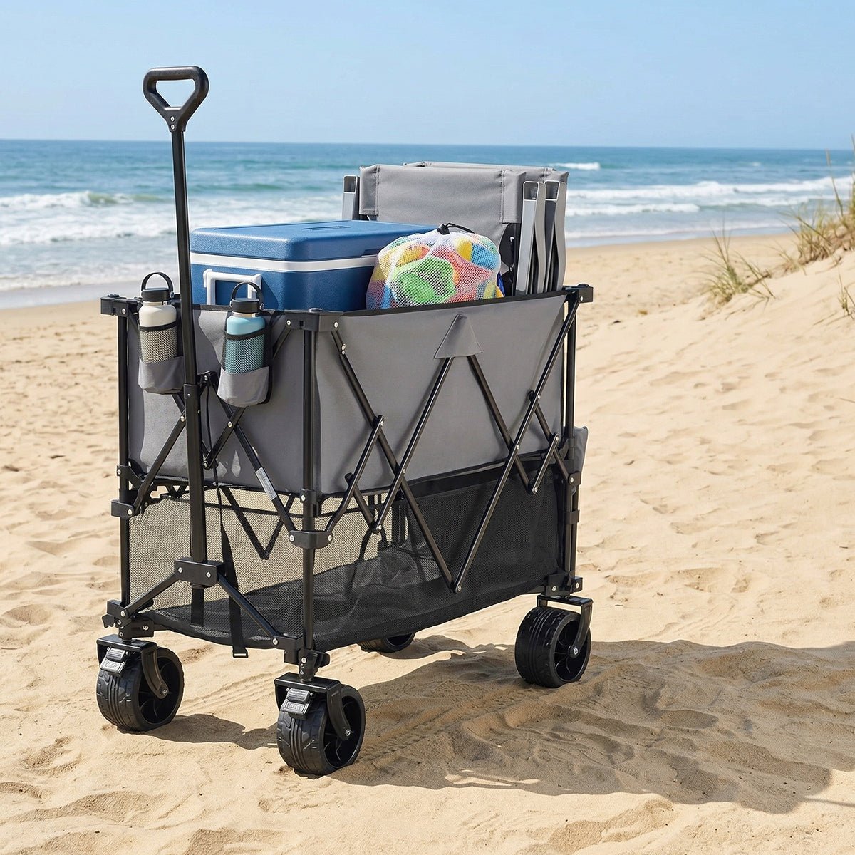 Folding Double - Decker Truck with Brakes Wagon Cart 320L - Flyachilles