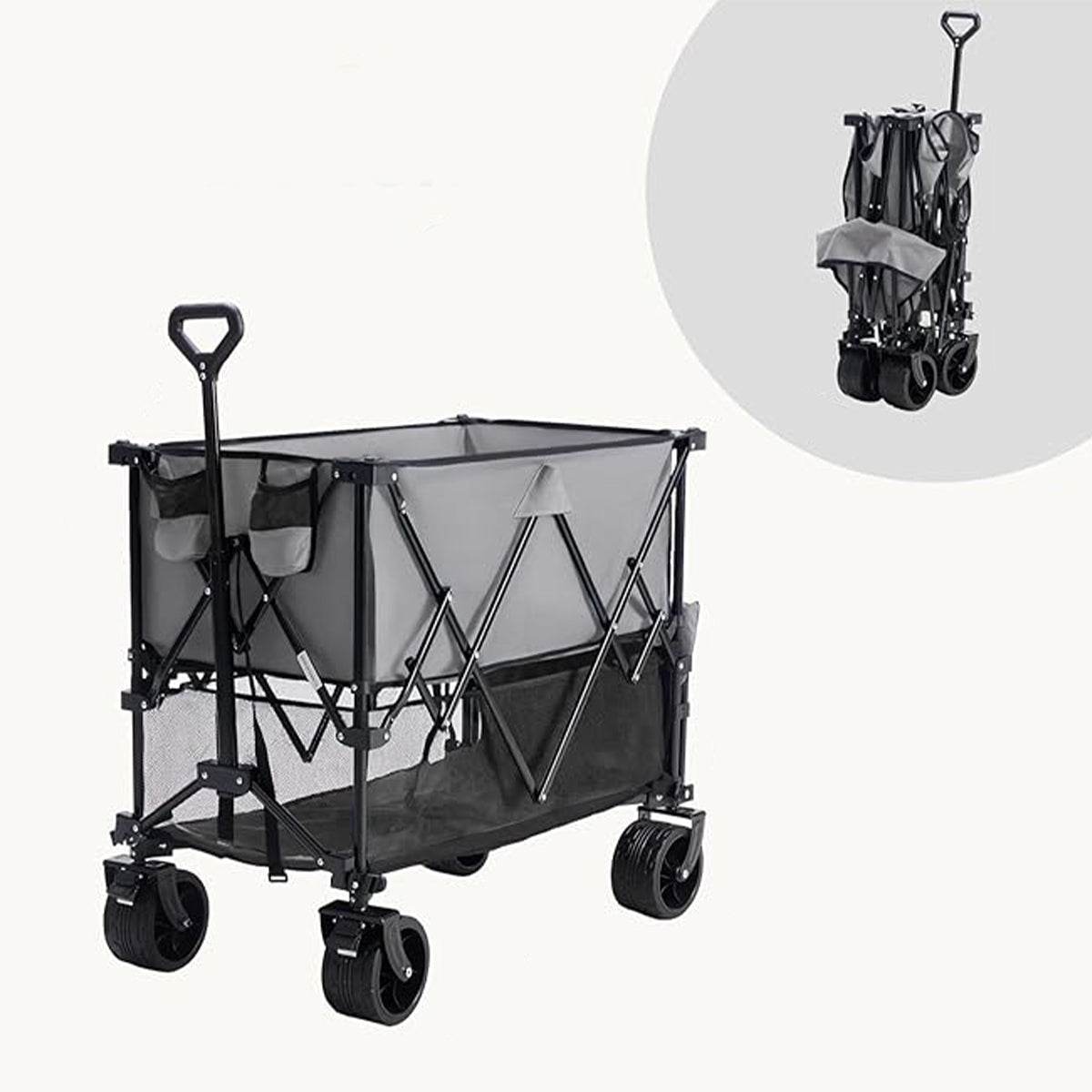 Folding Double - Decker Truck with Brakes Wagon Cart 320L - Flyachilles