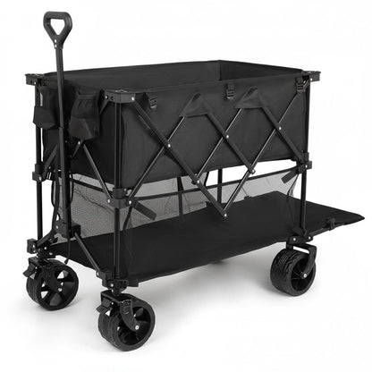 Folding Double - Decker Truck with Brakes Wagon Cart 320L - Flyachilles