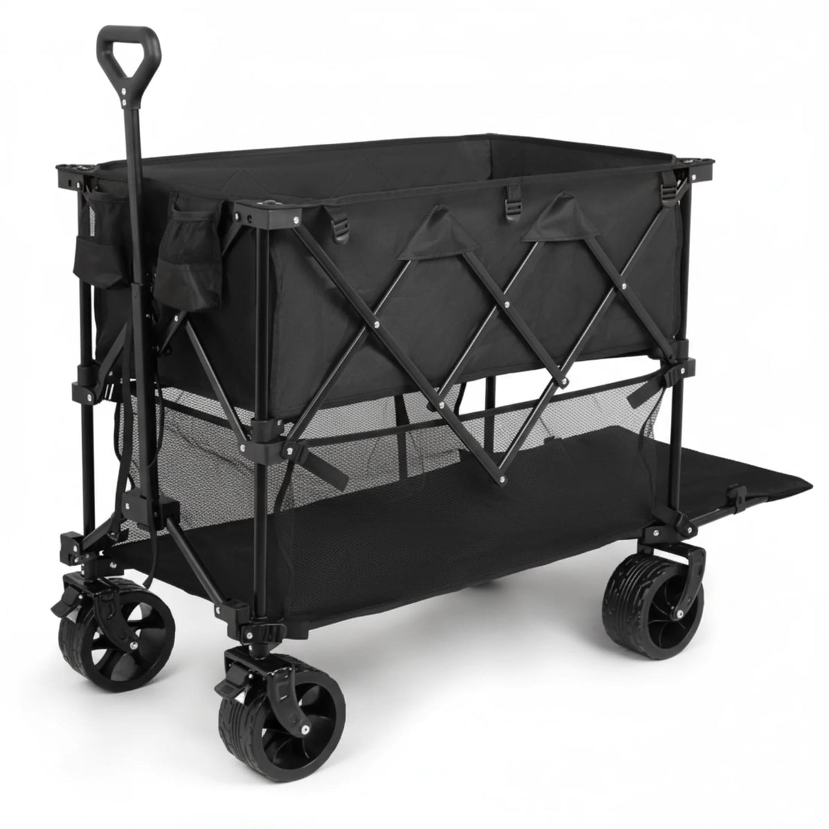 Folding Double - Decker Truck with Brakes Wagon Cart 320L - Flyachilles