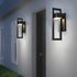 Geometric Rectangular LED Waterproof Black Outdoor Lighting Wall Sconce Lamp - Flyachilles