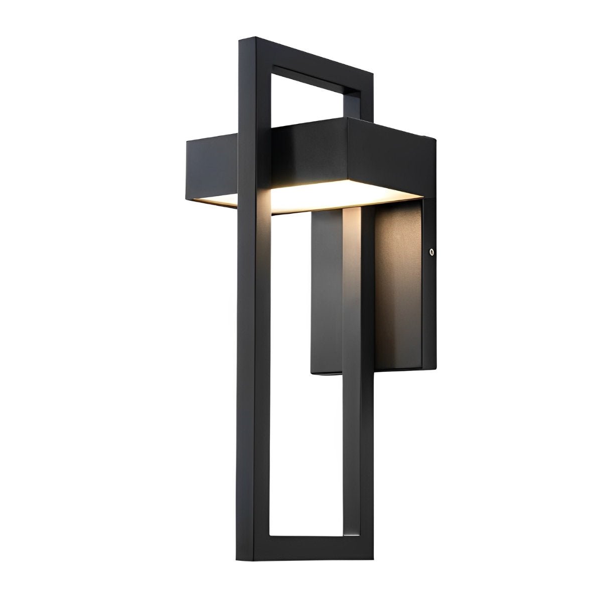 Geometric Rectangular LED Waterproof Black Outdoor Lighting Wall Sconce Lamp - Flyachilles