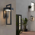 Geometric Rectangular LED Waterproof Black Outdoor Lighting Wall Sconce Lamp - Flyachilles