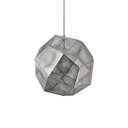 Geometric Round Electroplated Metal Postmodern Pendant Light Chandelier Ceiling Light - Flyachilles