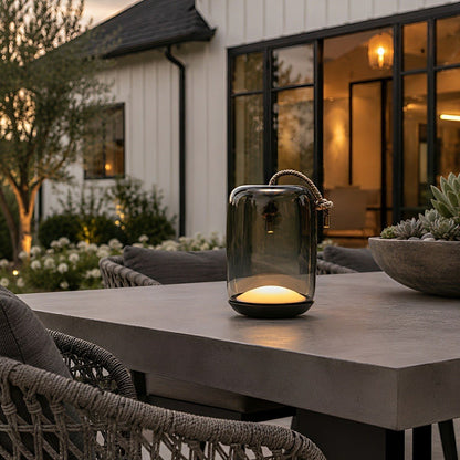 Glass Cylinder Waterproof LED Outdoor Portable Lantern Floor Lamp - Flyachilles