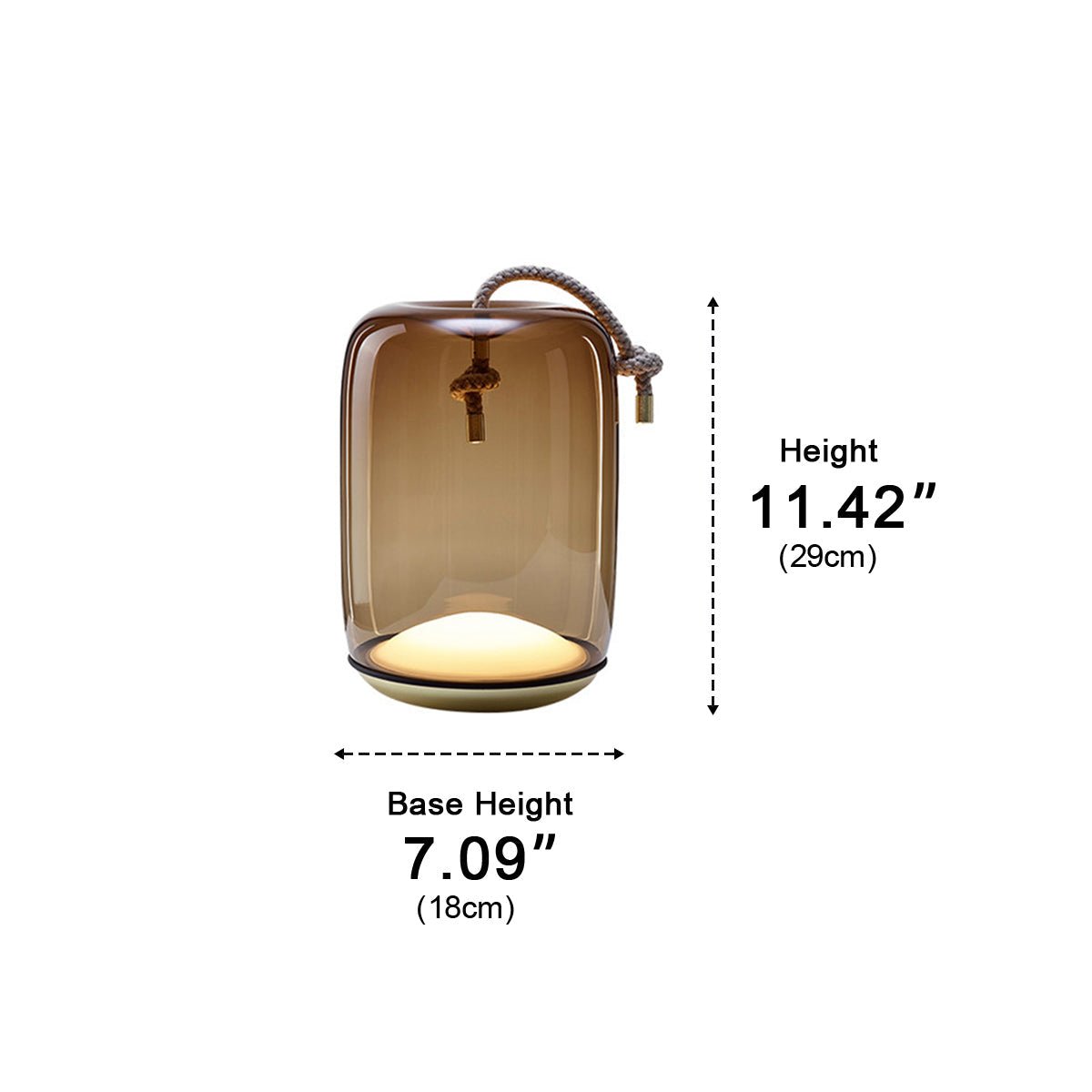Glass Cylinder Waterproof LED Outdoor Portable Lantern Floor Lamp - Flyachilles