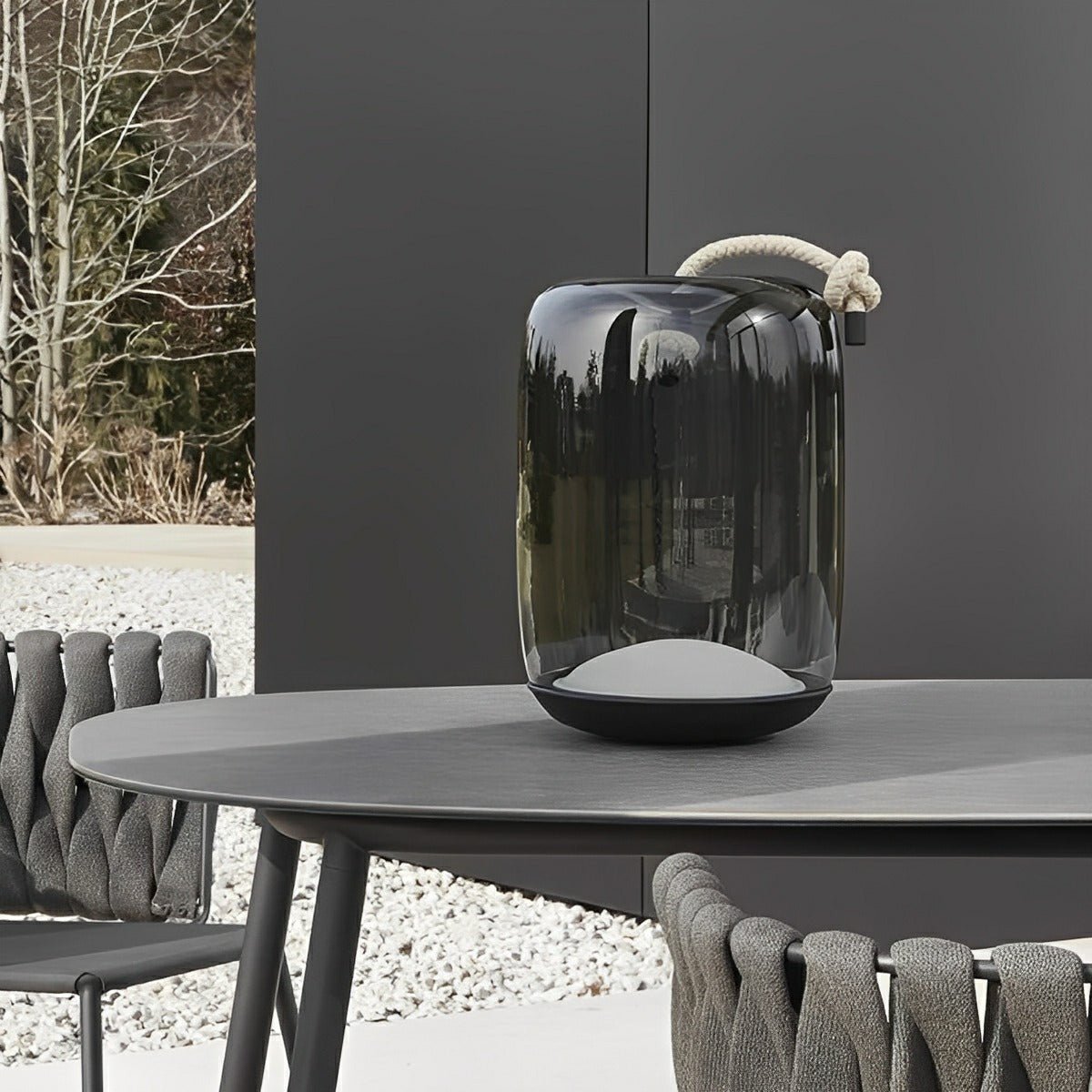 Glass Cylinder Waterproof LED Outdoor Portable Lantern Floor Lamp - Flyachilles
