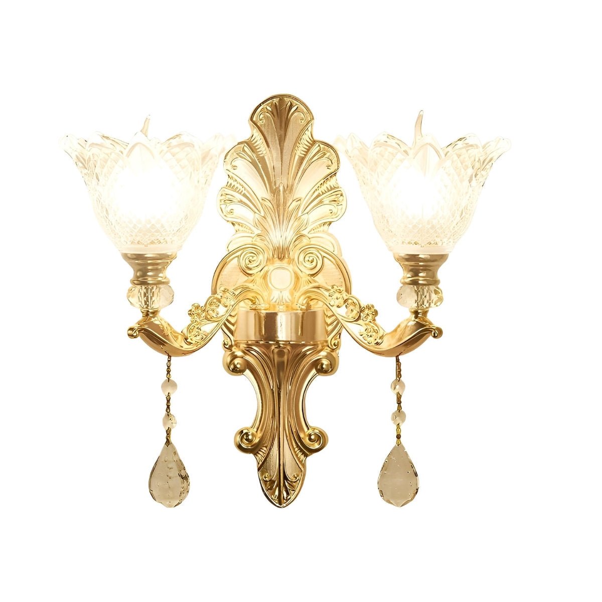 Golden Flower Fountain Contemporary Wall Light - Flyachilles