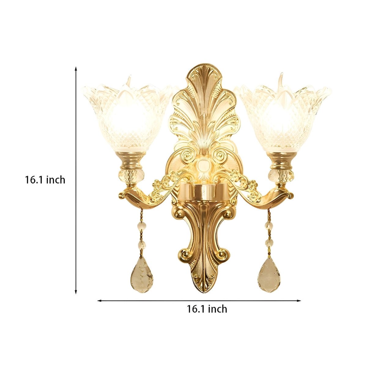 Golden Flower Fountain Contemporary Wall Light - Flyachilles