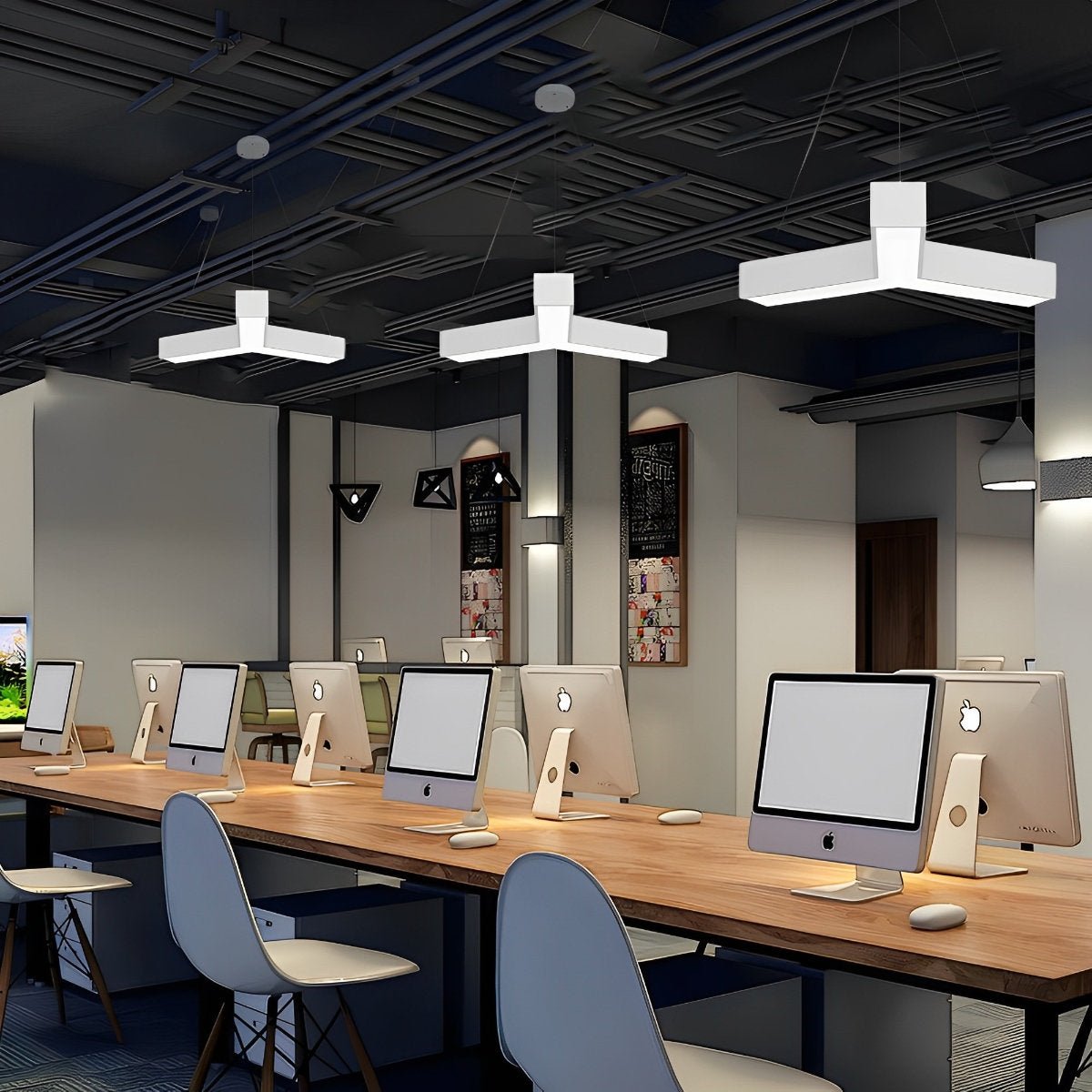 Grandview Modern Geometric DIY Office Chandelier LED Hanging - Flyachilles