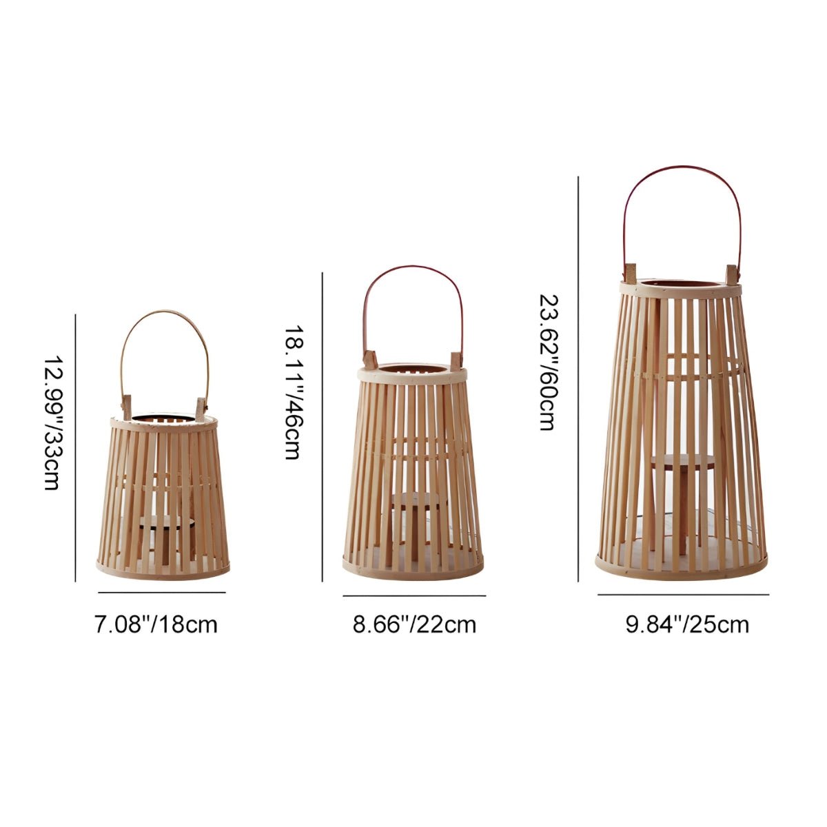 Handmade Bamboo Rattan LED Candle Lantern - Flyachilles