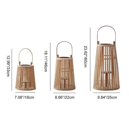 Handmade Bamboo Rattan LED Candle Lantern - Flyachilles