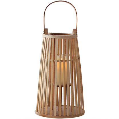 Handmade Bamboo Rattan LED Candle Lantern - Flyachilles