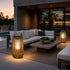 Handmade Rattan Hanging Lantern LED Waterproof Outdoor Lights - Flyachilles