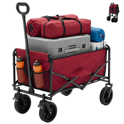 Heavy Duty Folding Utility Wagon Cart Outdoor Trolley - Flyachilles