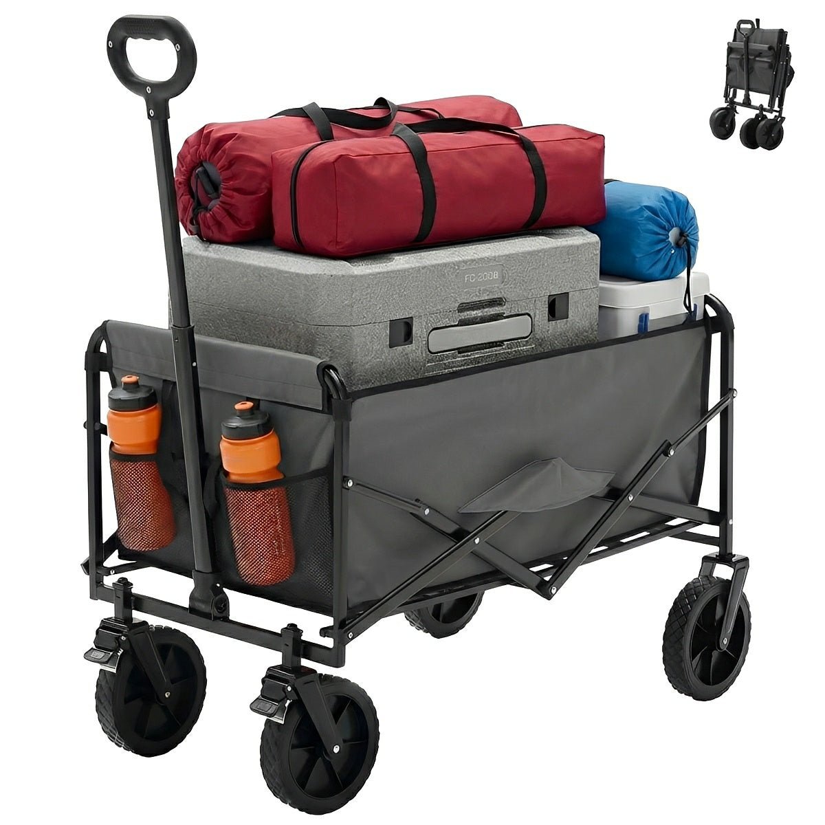 Heavy Duty Folding Utility Wagon Cart Outdoor Trolley - Flyachilles