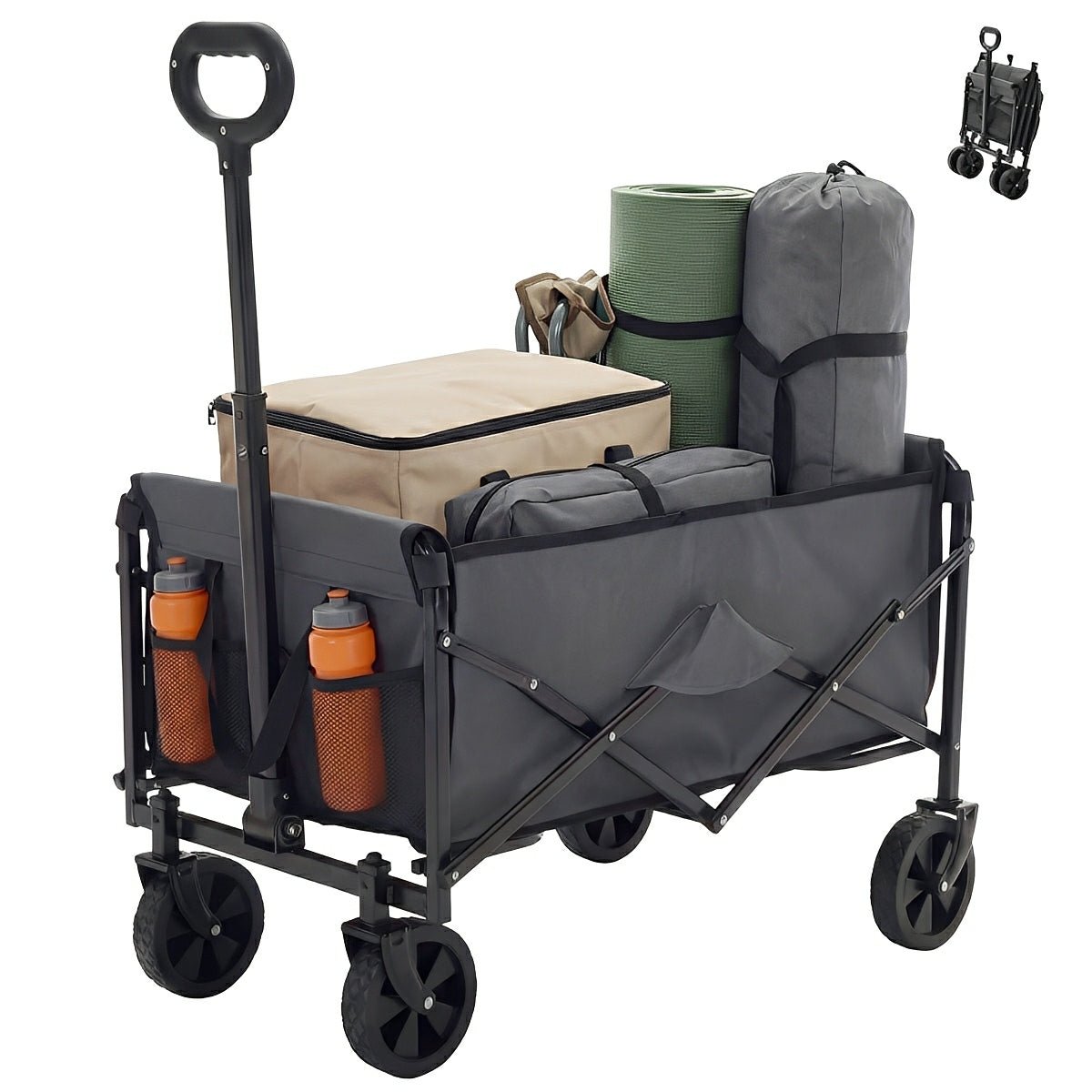 Heavy Duty Folding Utility Wagon Cart Outdoor Trolley - Flyachilles