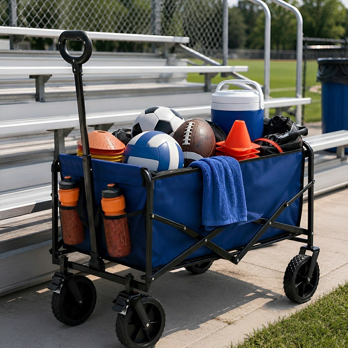 Heavy Duty Folding Utility Wagon Cart Outdoor Trolley - Flyachilles