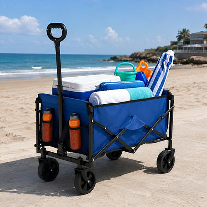 Heavy Duty Folding Utility Wagon Cart Outdoor Trolley - Flyachilles