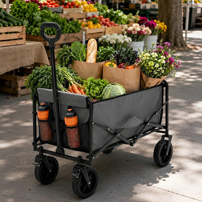 Heavy Duty Folding Utility Wagon Cart Outdoor Trolley - Flyachilles