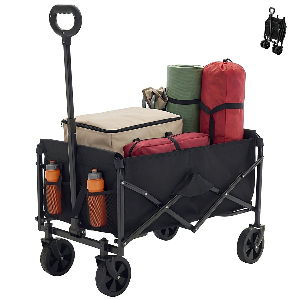 Heavy Duty Folding Utility Wagon Cart Outdoor Trolley - Flyachilles