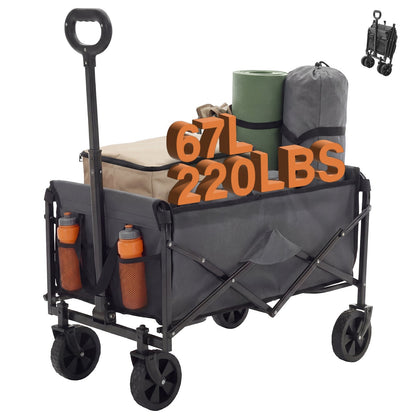 Heavy Duty Folding Utility Wagon Cart Outdoor Trolley - Flyachilles