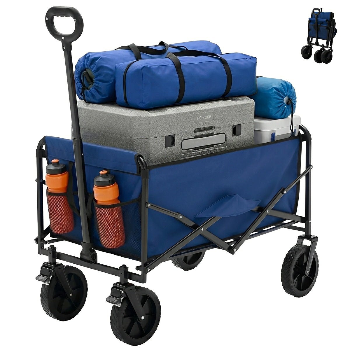 Heavy Duty Folding Utility Wagon Cart Outdoor Trolley - Flyachilles
