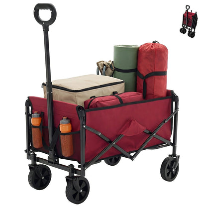 Heavy Duty Folding Utility Wagon Cart Outdoor Trolley - Flyachilles