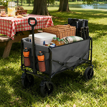 Heavy Duty Folding Utility Wagon Cart Outdoor Trolley - Flyachilles