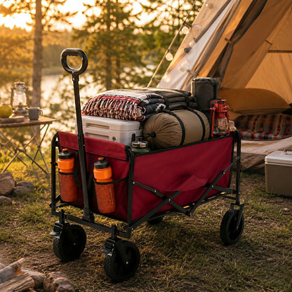Heavy Duty Folding Utility Wagon Cart Outdoor Trolley - Flyachilles