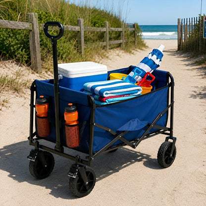 Heavy Duty Folding Utility Wagon Cart Outdoor Trolley - Flyachilles